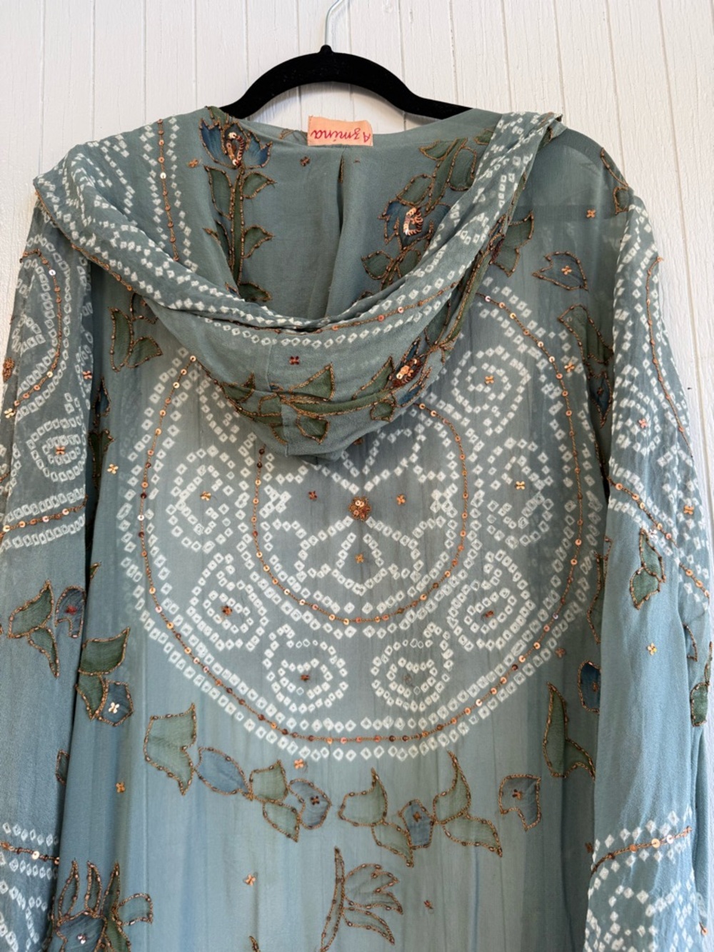 Stevie Nicks inspired embroidered hooded cape